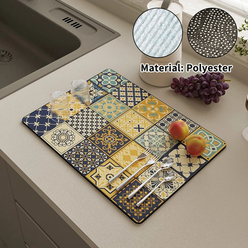 Tapis de séchage de vaisselle de cuisine