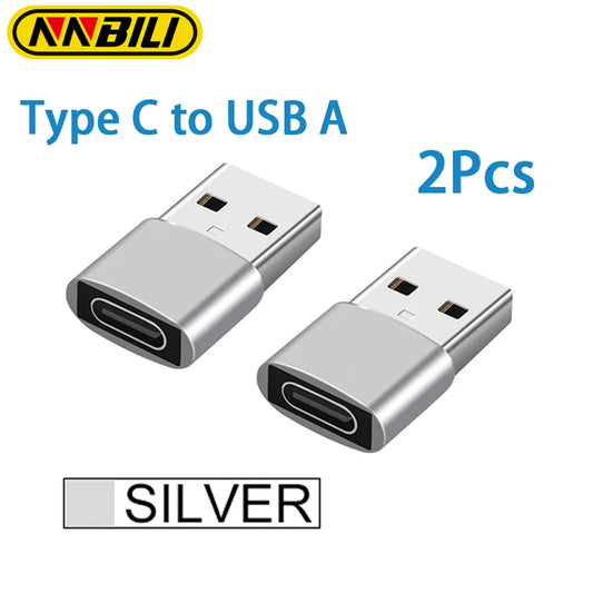 Adaptateur USB vers Type C OTG, 2 pièces