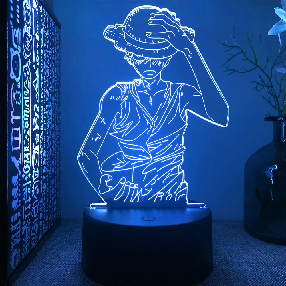 LED 3D veilleuses Zoro Luffy