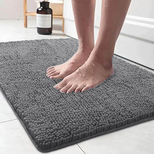 Tapis de bain antidérapant de salle de bains en Chenille épaisse