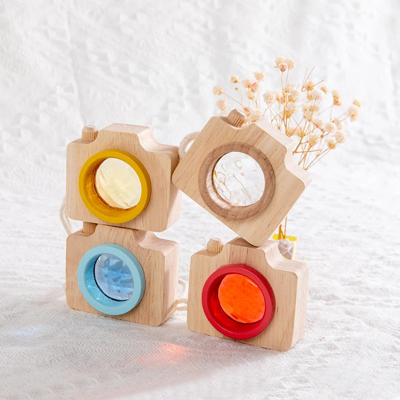 Jouets kaléidoscope colorés en bois pour bébé