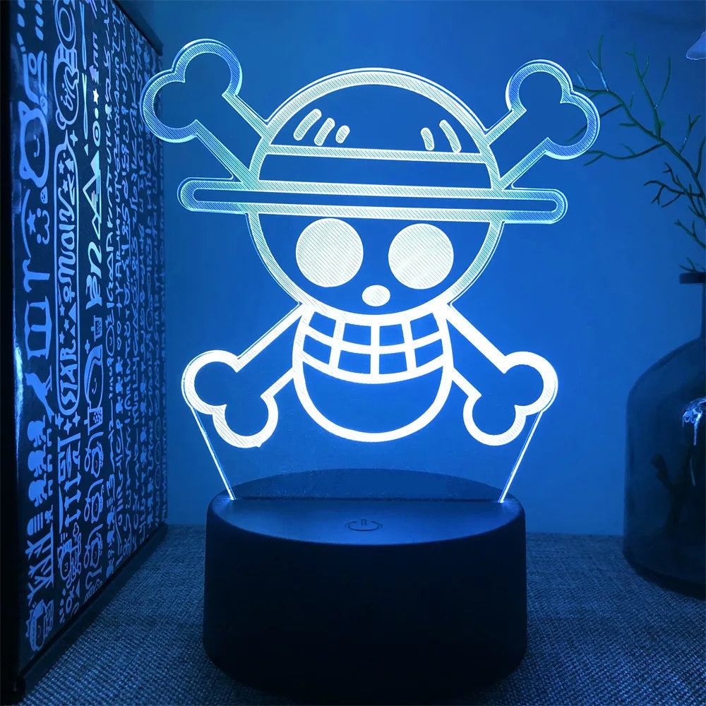 LED 3D veilleuses Zoro Luffy