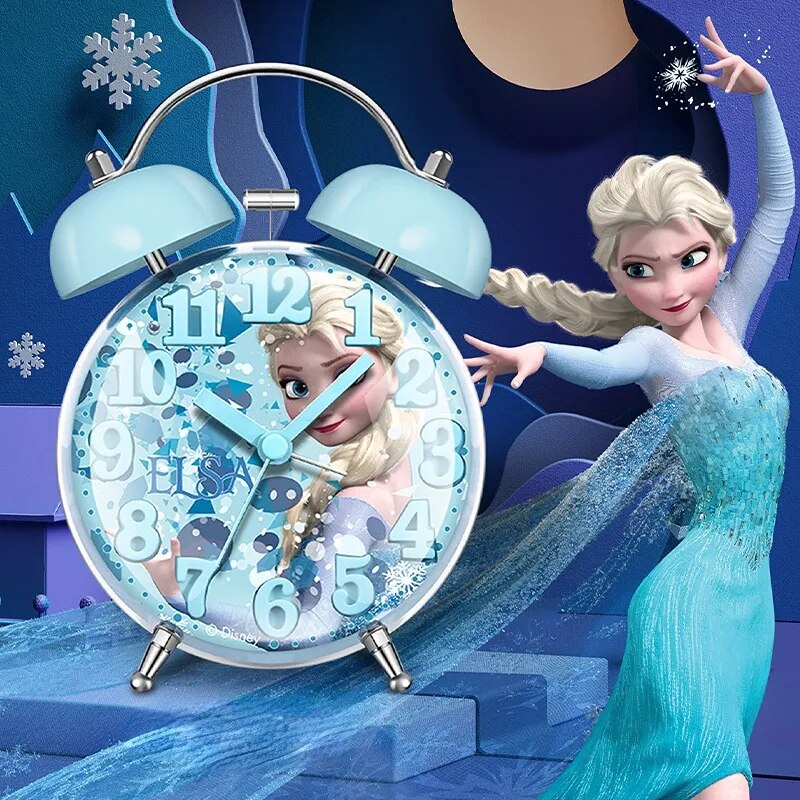 Réveil Original Disney la reine des neiges pour enfants, avec rétro-éclairage