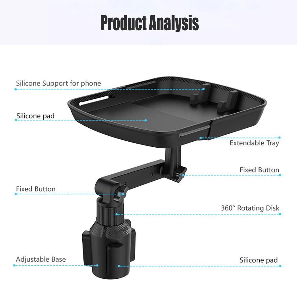 Support de plateau pliable multifonctionnel pour automobile