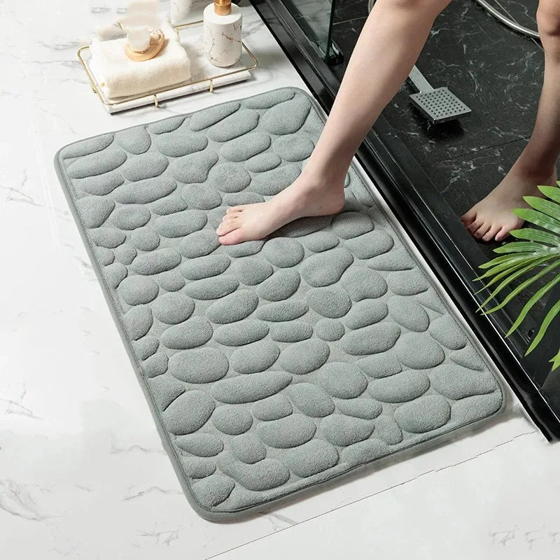 Tapis antidérapant en pavés pour salle de bain