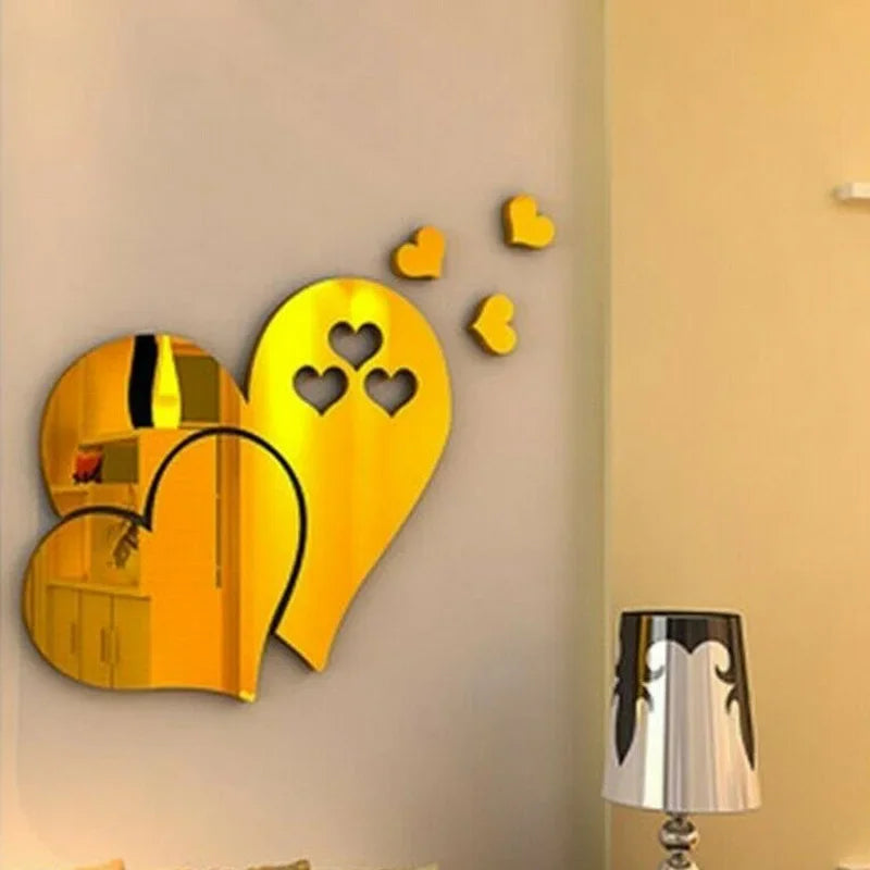 Encollant mural 3D coeur