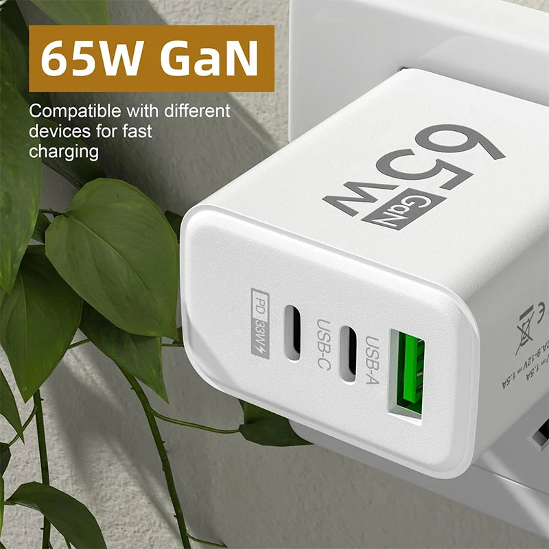 chargeur USB type-c 65W PD 3.0