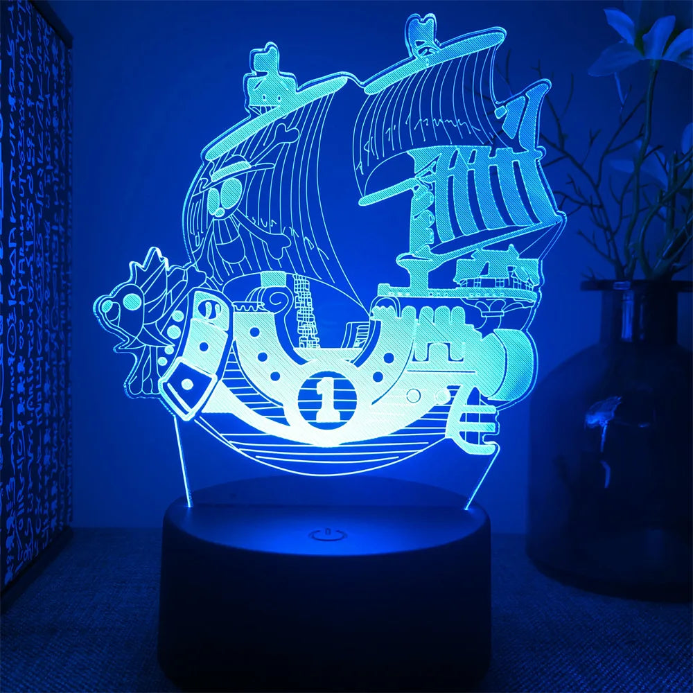 LED 3D veilleuses Zoro Luffy