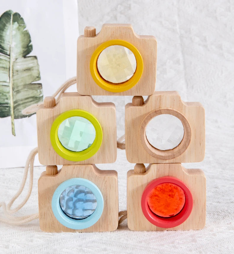 Jouets kaléidoscope colorés en bois pour bébé