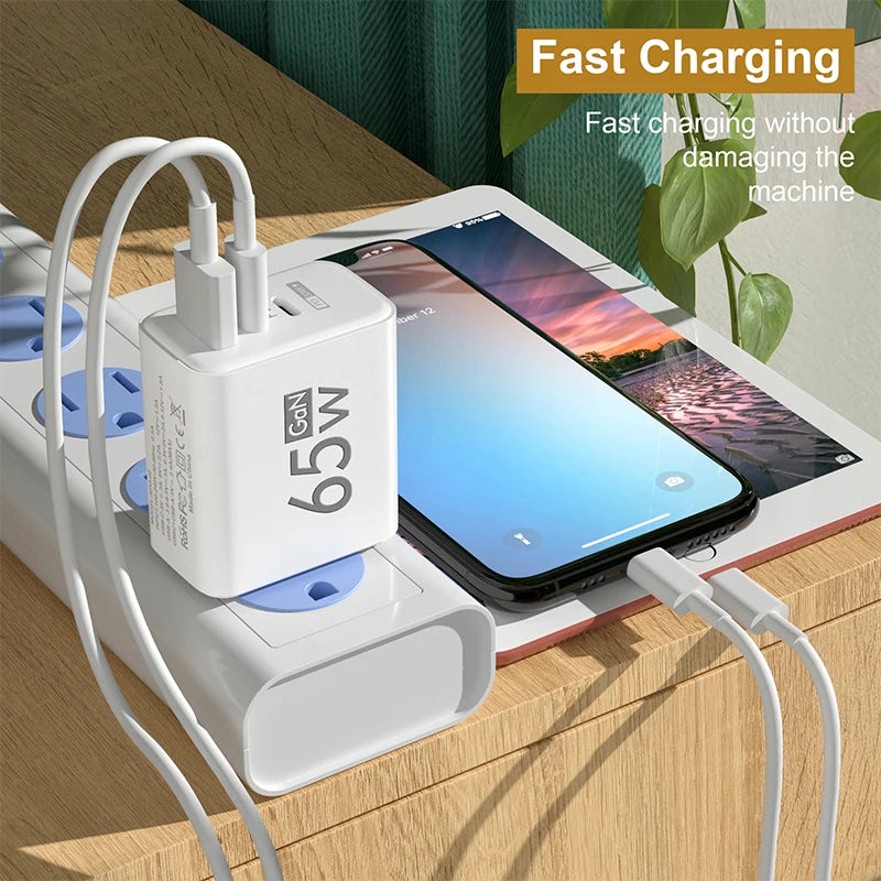 chargeur USB type-c 65W PD 3.0