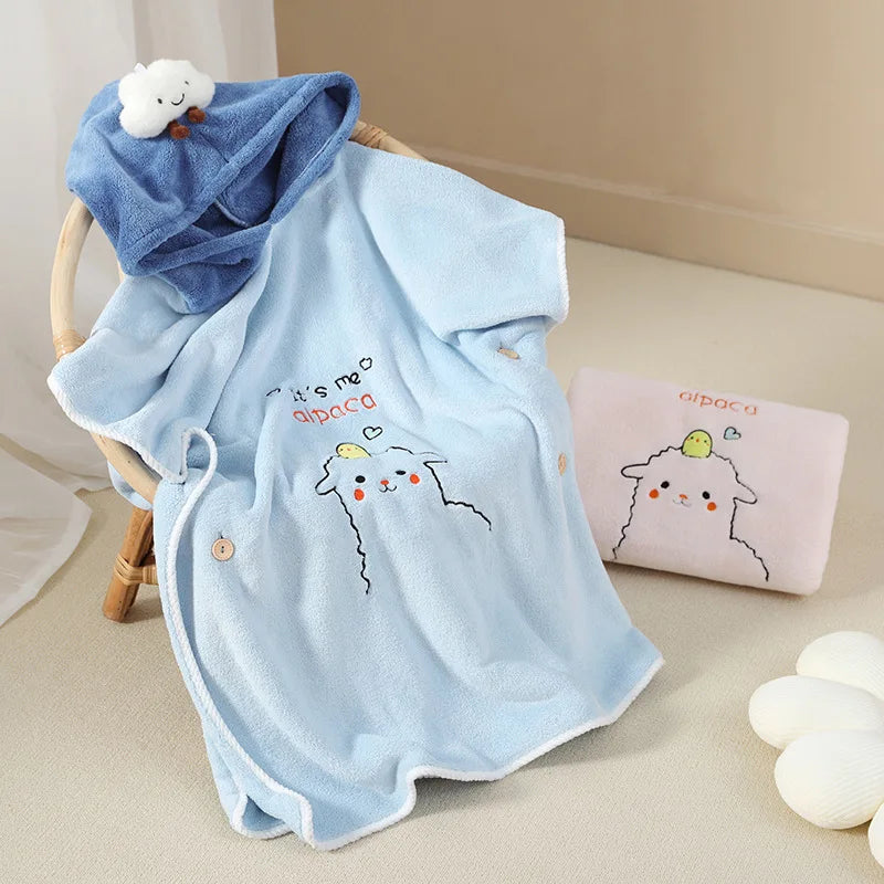 Peignoir à capuche pour enfants