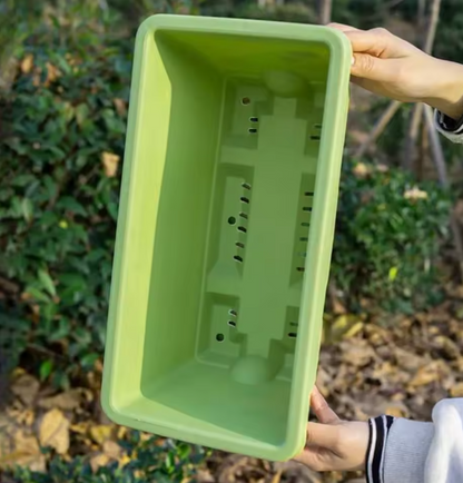 Bac à Fleurs Rectangulaire avec Système de Drainage Intégré