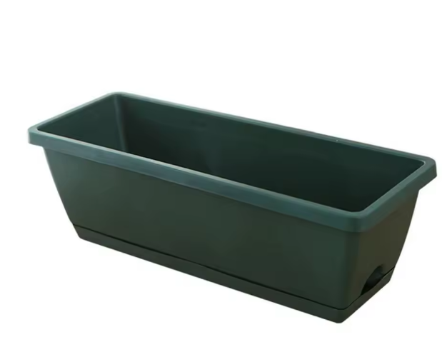 Bac à Fleurs Rectangulaire avec Système de Drainage Intégré