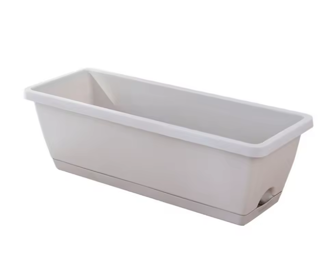 Bac à Fleurs Rectangulaire avec Système de Drainage Intégré