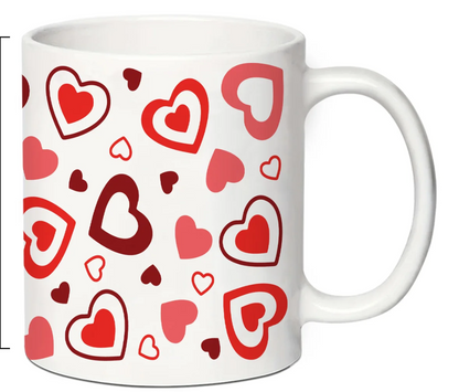 Mug Céramique Motifs Cœurs