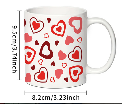 Mug Céramique Motifs Cœurs