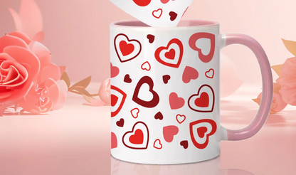 Mug Céramique Motifs Cœurs