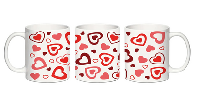 Mug Céramique Motifs Cœurs
