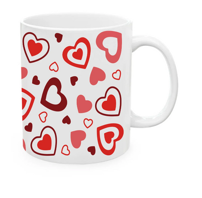 Mug Céramique Motifs Cœurs