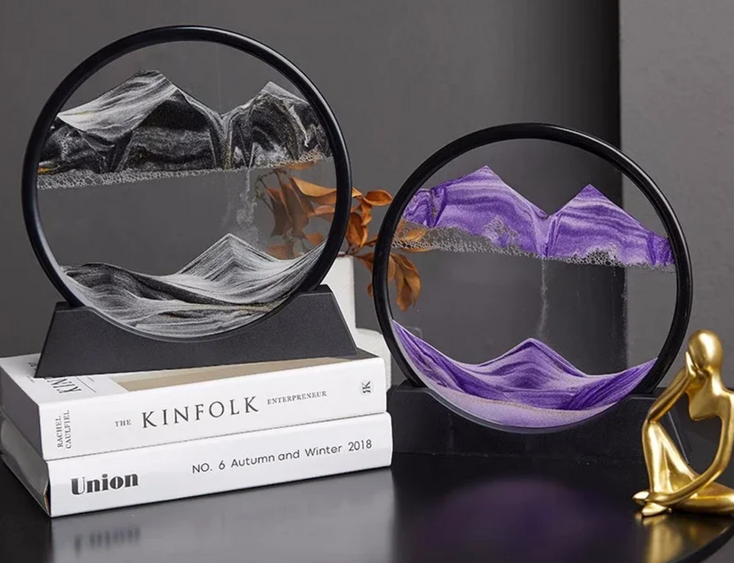 Lampe Décorative Sable en Mouvement – Art Lumineux Relaxant