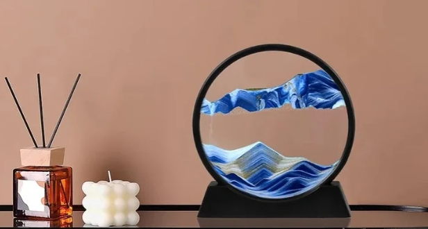 Lampe Décorative Sable en Mouvement – Art Lumineux Relaxant