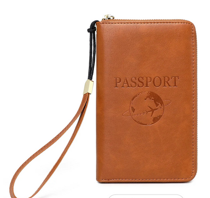 Étui de Voyage Zippé en Cuir PU