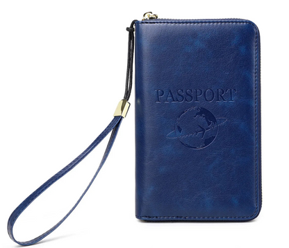 Étui de Voyage Zippé en Cuir PU