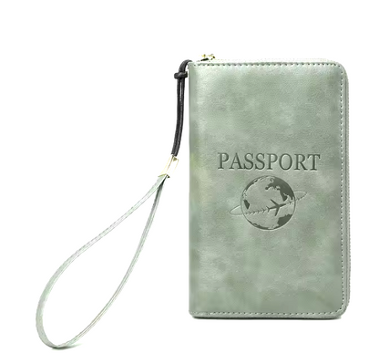 Étui de Voyage Zippé en Cuir PU