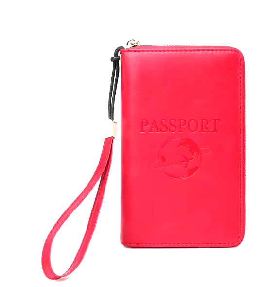 Étui de Voyage Zippé en Cuir PU