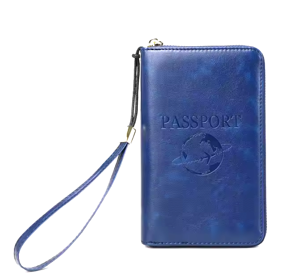 Étui de Voyage Zippé en Cuir PU