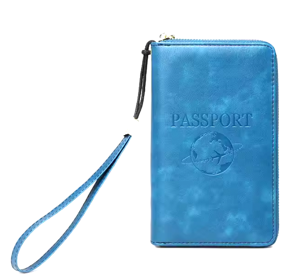 Étui de Voyage Zippé en Cuir PU