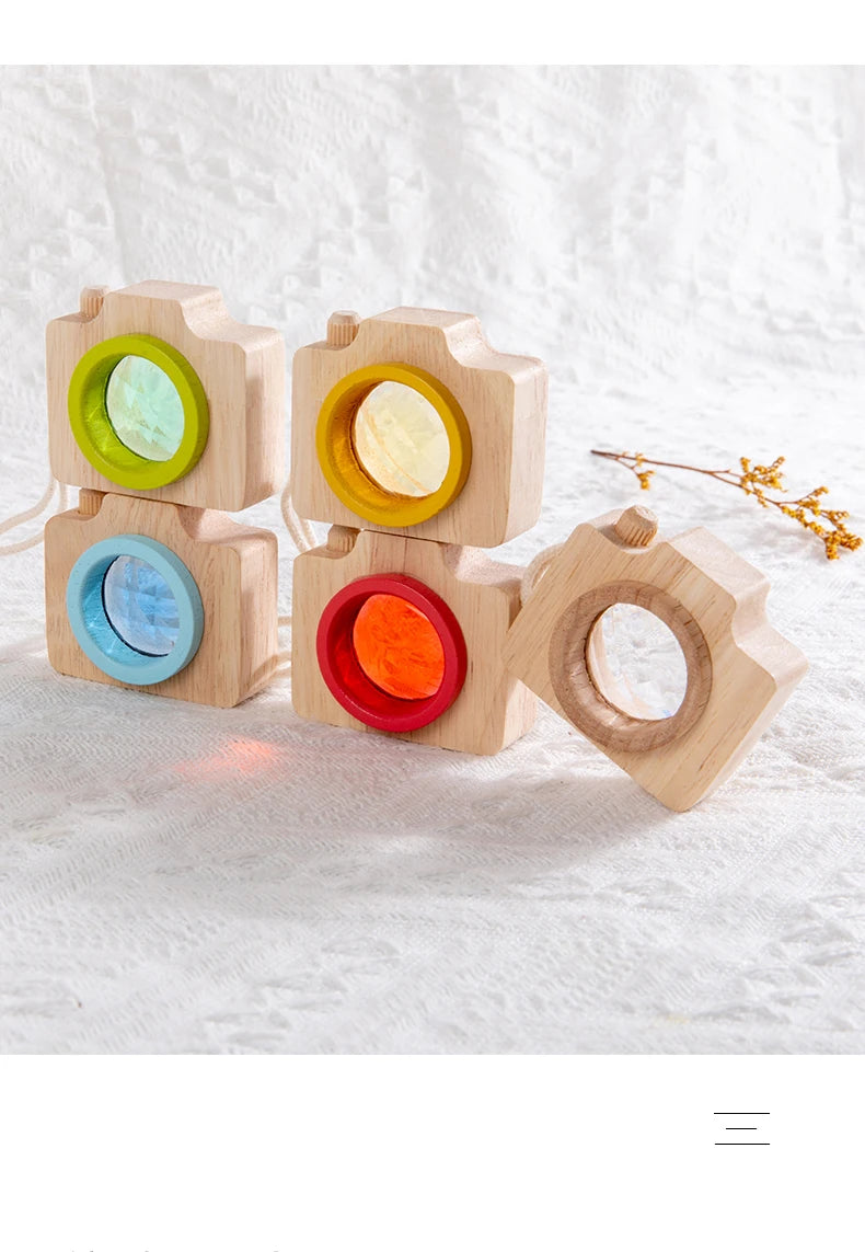 Jouets kaléidoscope colorés en bois pour bébé