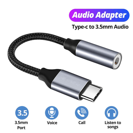 Adaptateur USB Type C à 3.5mm Aux