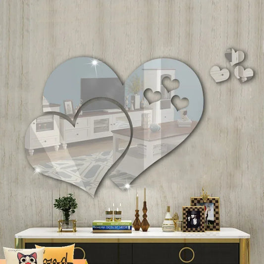 Encollant mural 3D coeur