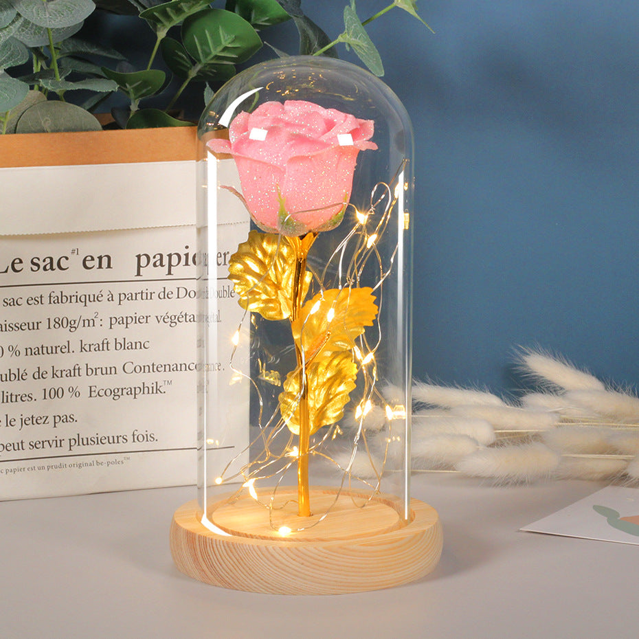 Lampe Éternelle Rose Fleurs LED Lumière